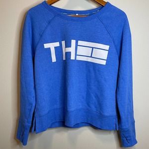 TOMMY HILFIGER SPORT Logo Graphic Blue Sweatshirt - Women's Size Medium